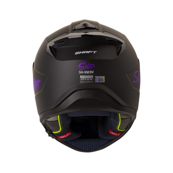 CASCO INTEGRAL SHAFT 532 DV SOLID NEGRO FUCSIA VISOR IRIDIUM FUCSIA - Imagen 2