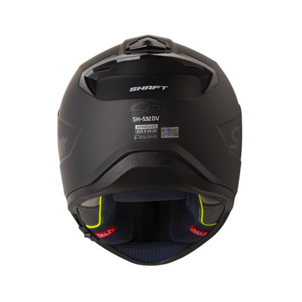 CASCO INTEGRAL SHAFT 532 DV SOLID NEGRO GRIS VISOR IRIDIUM AZUL - Imagen 4