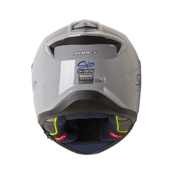 CASCO INTEGRAL SHAFT 532 DV SOLID GRIS VISOR IRIDIUM AZUL - Imagen 2