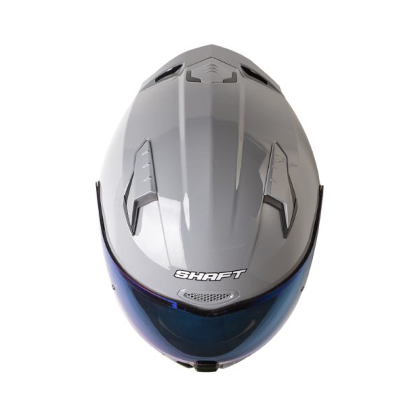 CASCO INTEGRAL SHAFT 532 DV SOLID GRIS VISOR IRIDIUM AZUL - Imagen 3